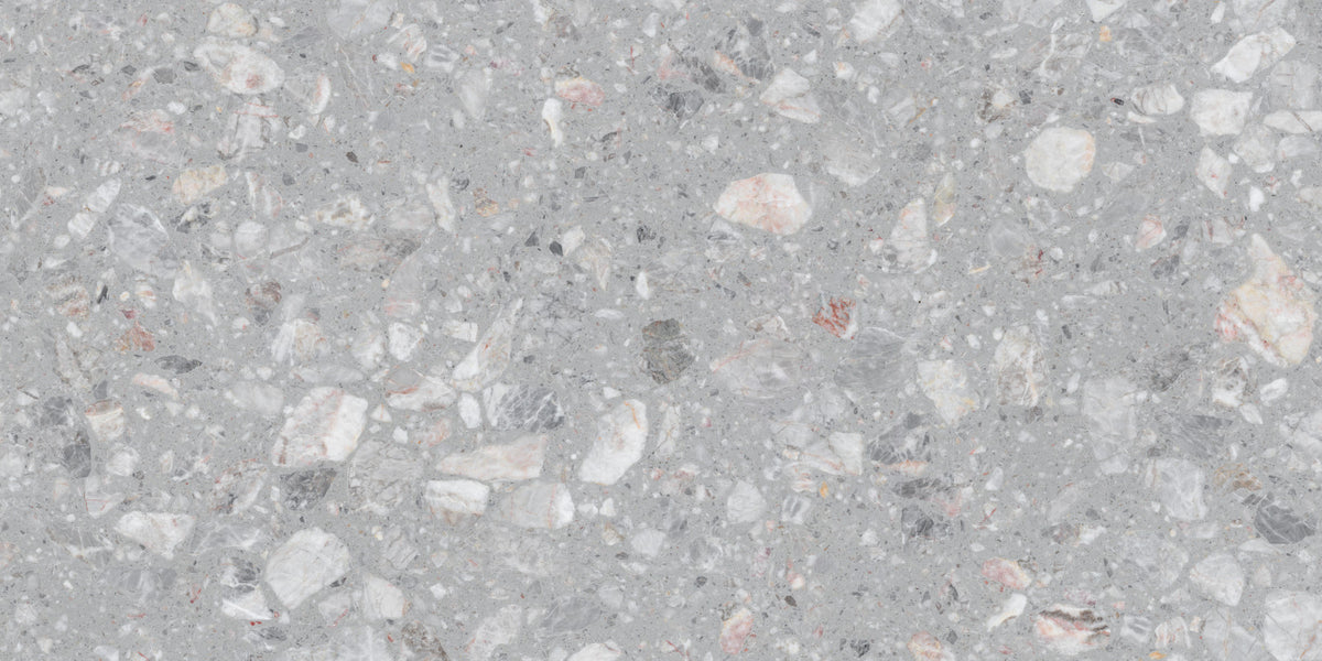 Gray Terrazzo Natural Stone Tile  Wall Mural