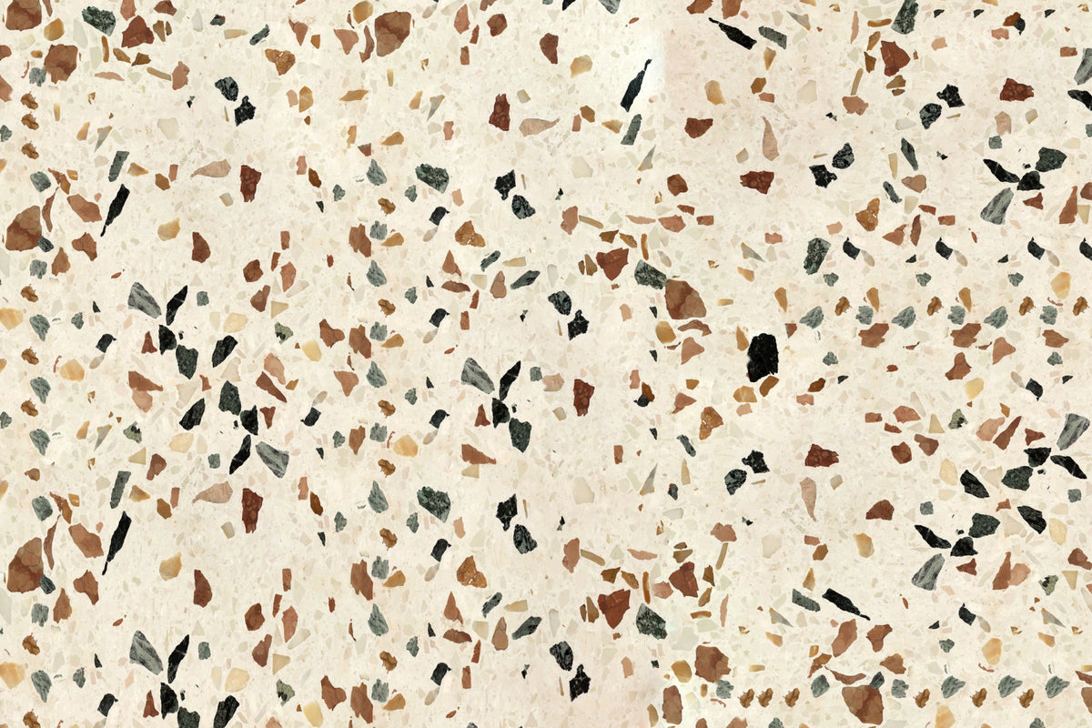Terrazzo Tiles Texture Natural Stone Wall Mural in your room — zoomed