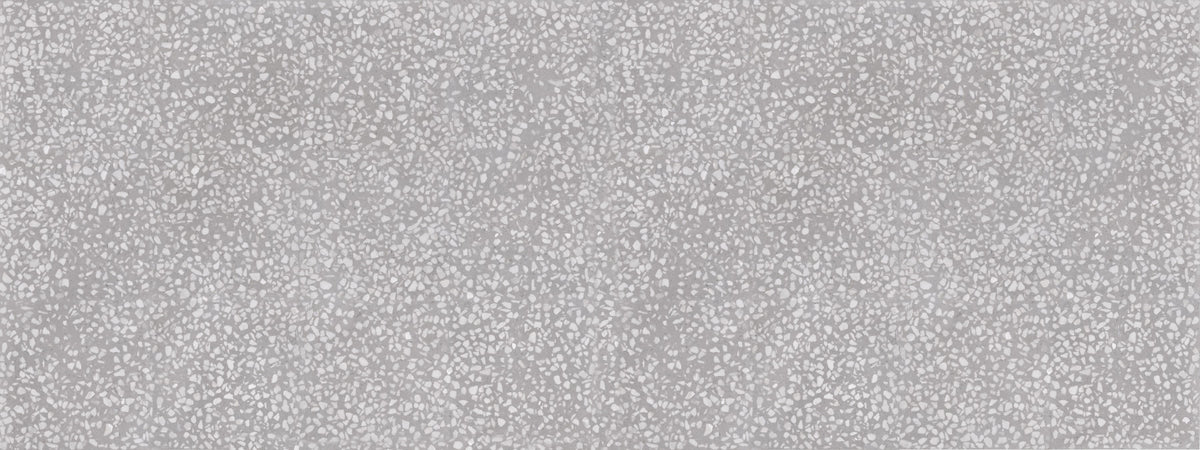 Fototapeta z teksturą naturalnego kamienia w kolorze szarym z efektem lastryko in your room — zoomed