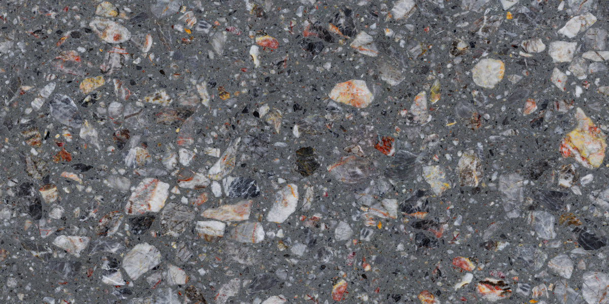 Pebble Stone Harmony Natural Look Tile Wall Mural in your room — zoomed