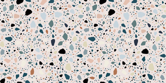 vibrant multicolour terrazzo wallpaper