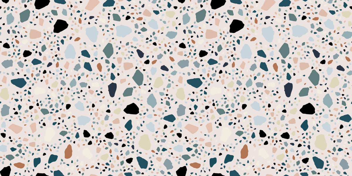carta da parati in terrazzo multicolore vibrante