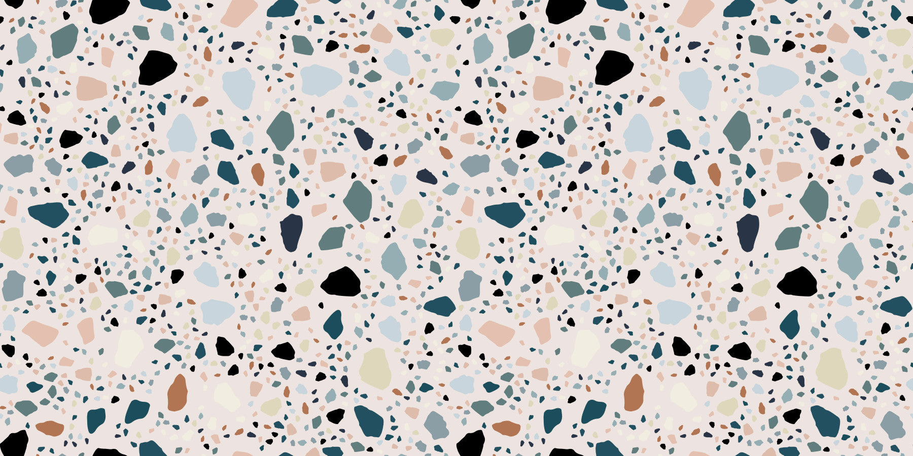 carta da parati in terrazzo multicolore vibrante in your room — zoomed