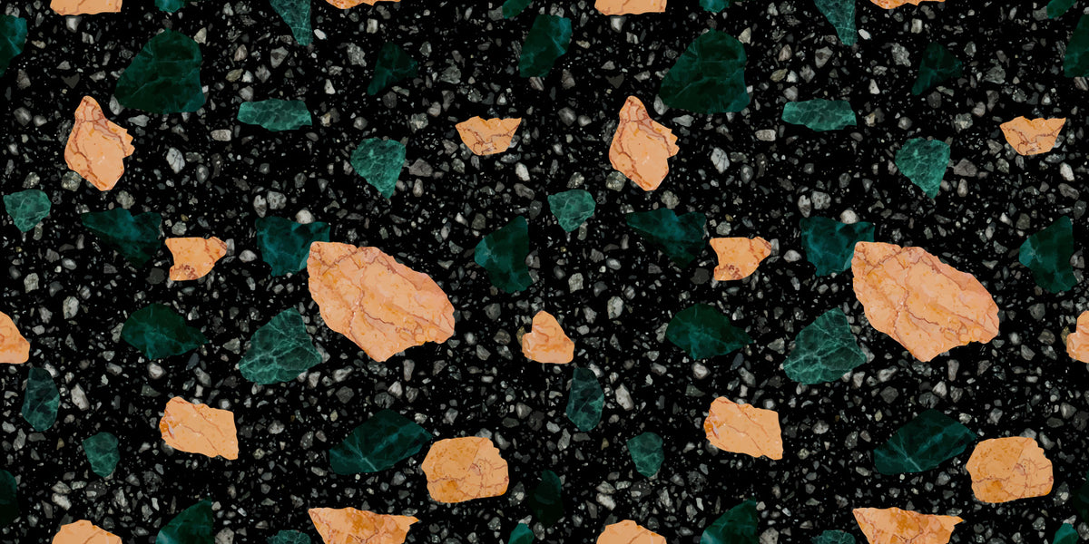 Midnight Stone Terrazzo Wallpaper