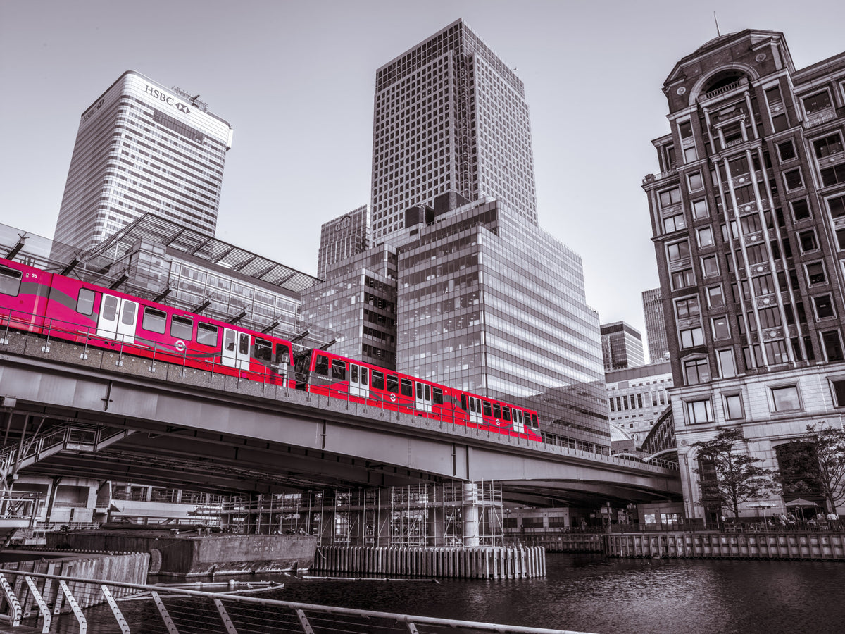 Canary Wharf, London Wall Mural in your room — zoomed