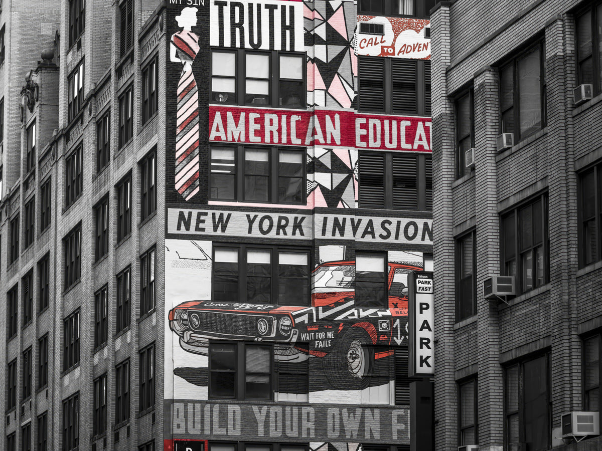 Retro City Murals Wall Mural in your room