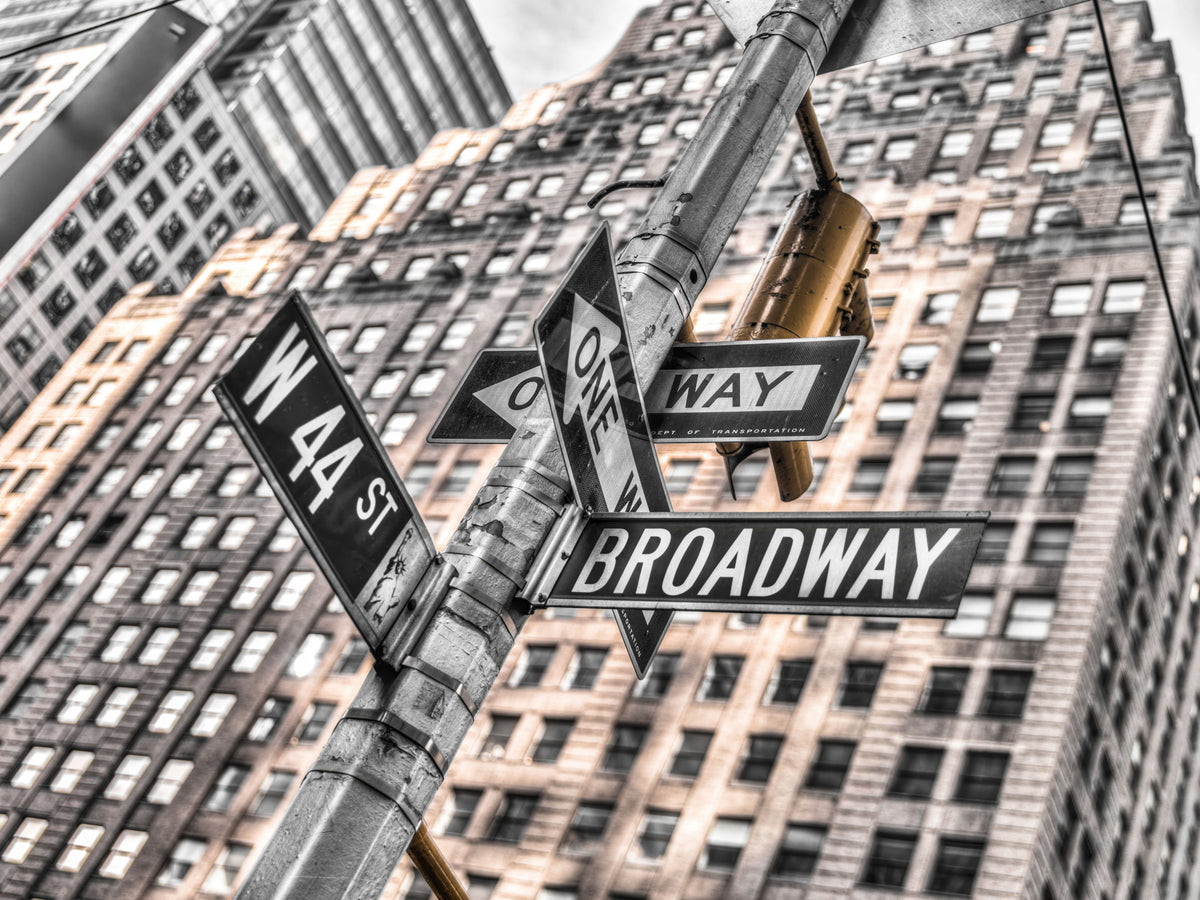 Manhattan Crossroads Wall Mural in your room — zoomed