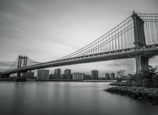 Urban Span: The Bridge in Monochrome Wall Mural