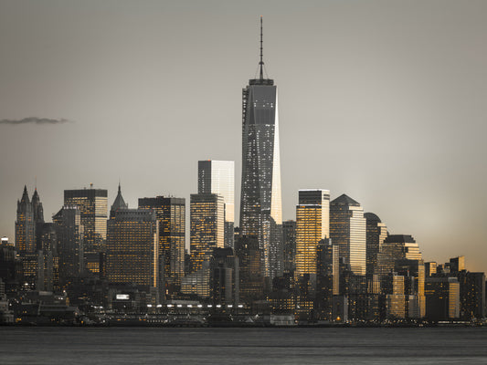New York Cityscape Glow Wall Mural