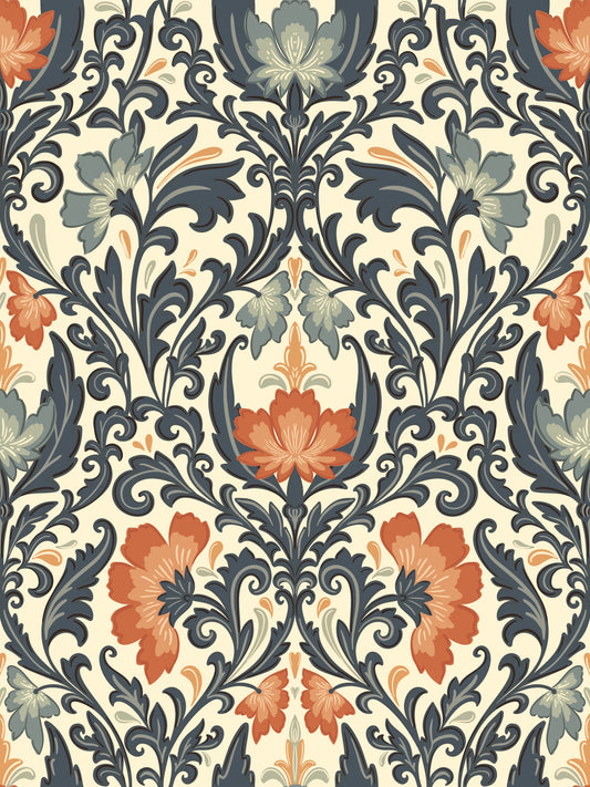 Timeless Floral Opulence Wallpaper⁠