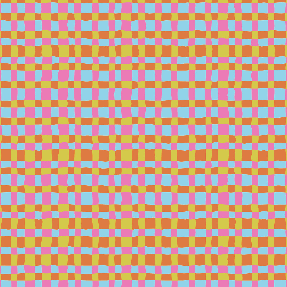 Vibrant Quilt Blocks Wall Mural in your room — zoomed