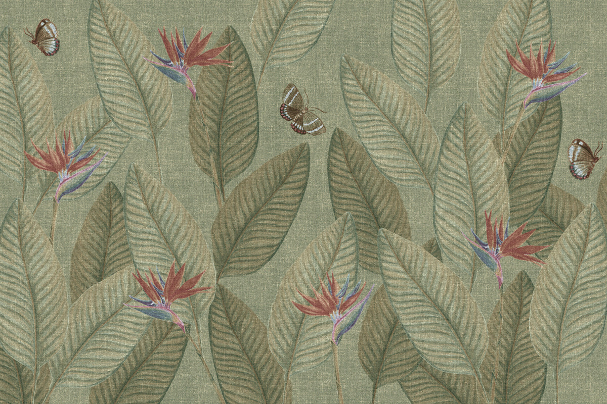 Jungle Life Faded Wall Mural in your room