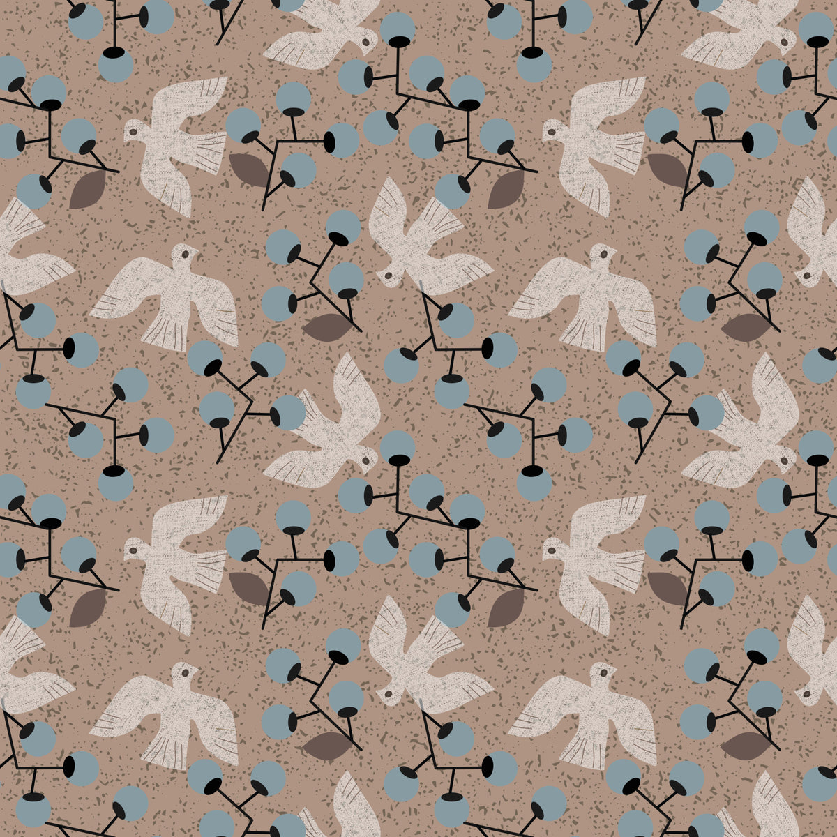 Dove & Berry Delight Wallpaper⁠