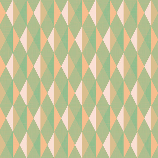 Mint & Peach Triangles Wallpaper⁠