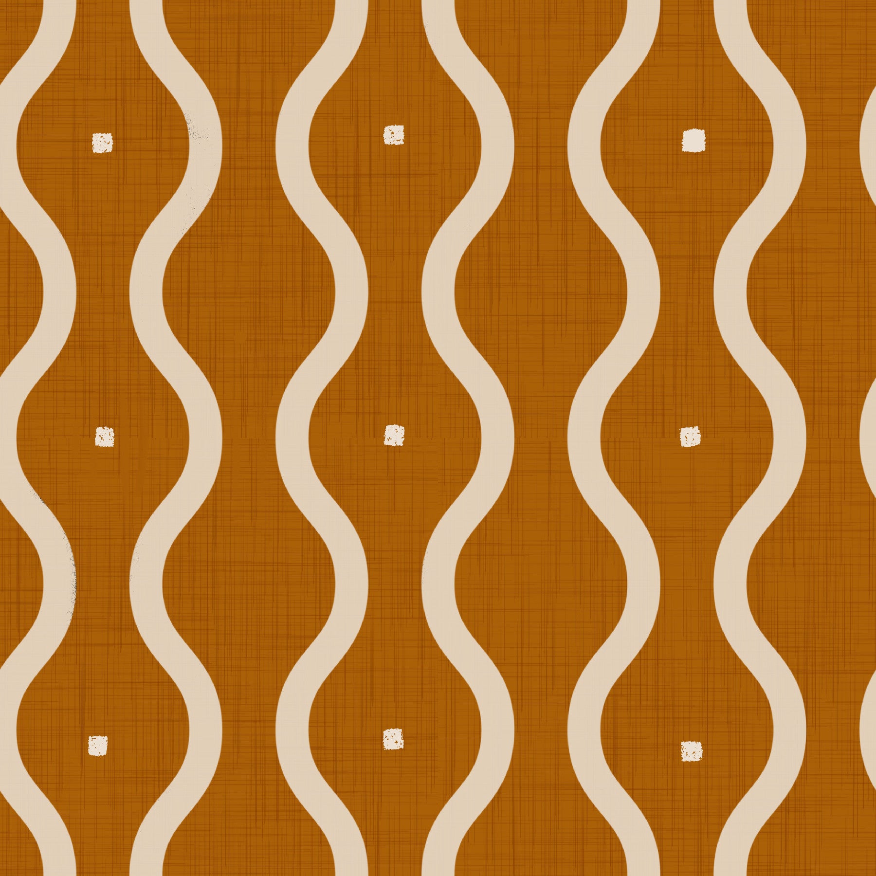 Retro Waves in Sienna Wallpaper‚Å†
