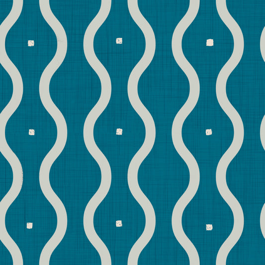 Retro Waves Teal Wallpaper⁠