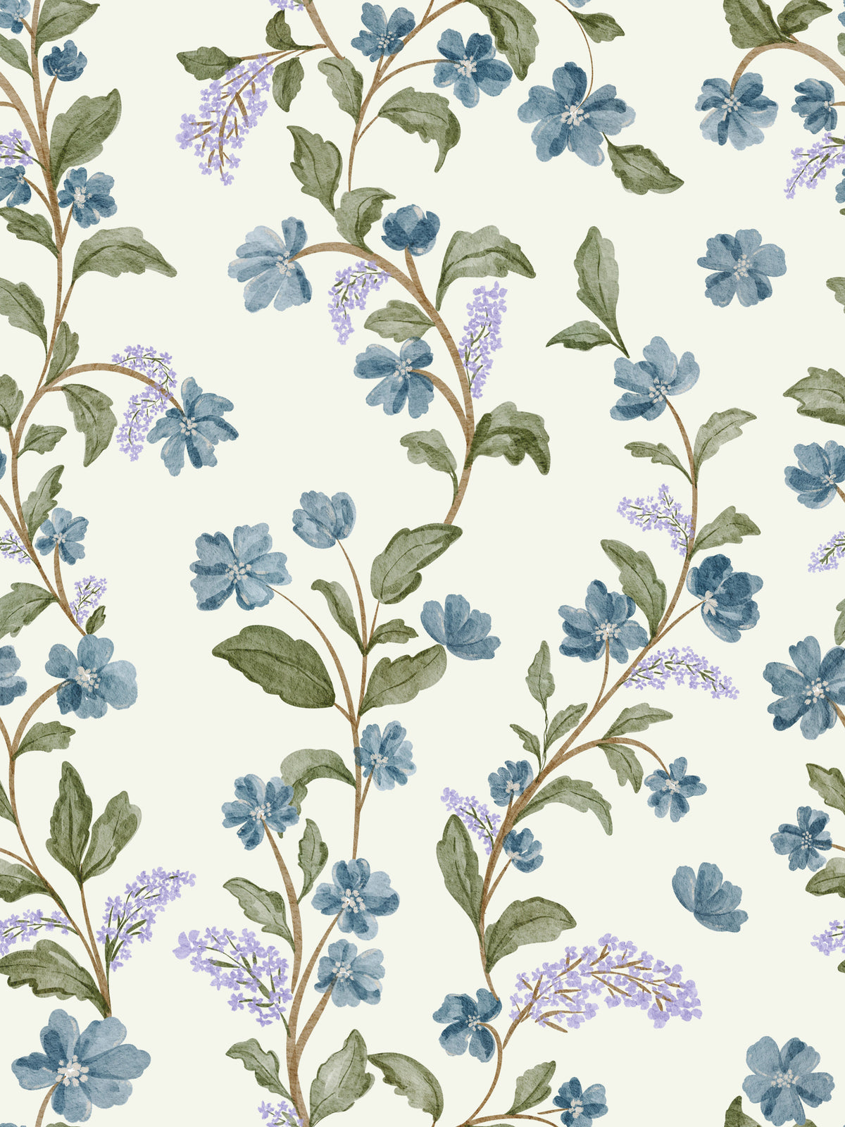 Papier peint Sentier de Floraison Azur in your room