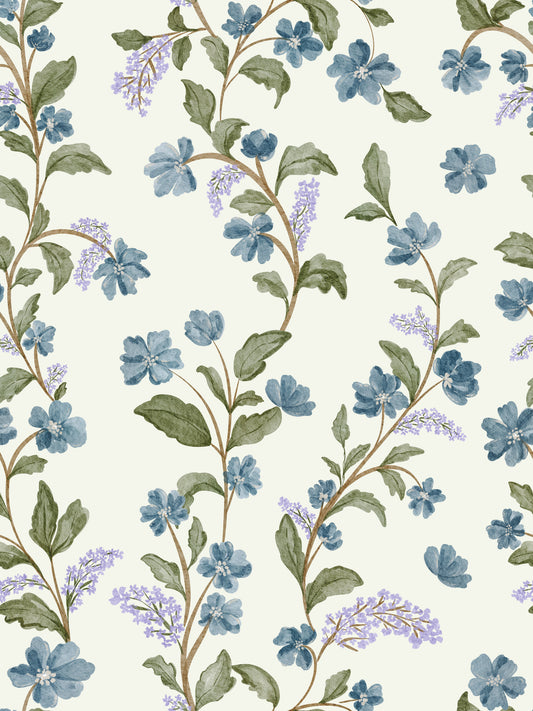 Azure Bloom Trail Wallpaper⁠