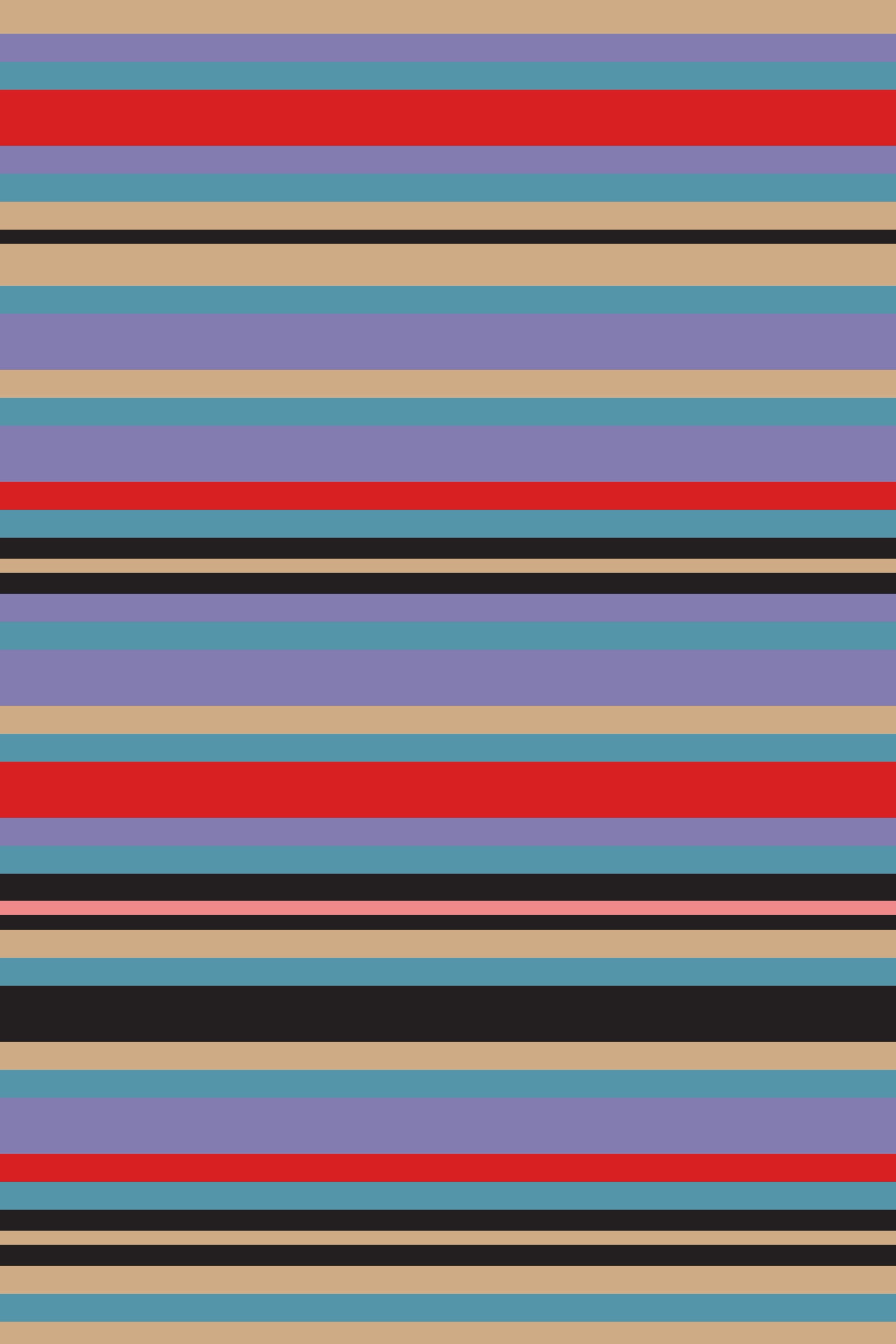 Playtime Stripes Horizontal Classic Striped Retro Vintage 1950s Lavender Purple Blue Red Black Wallpaper‚Å†