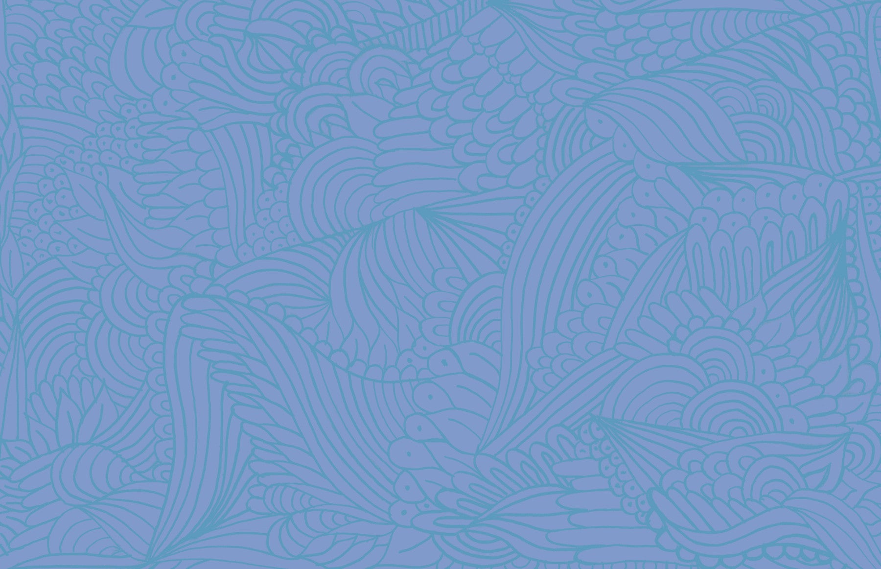 Azure Zen Doodle Wall Mural in your room — zoomed
