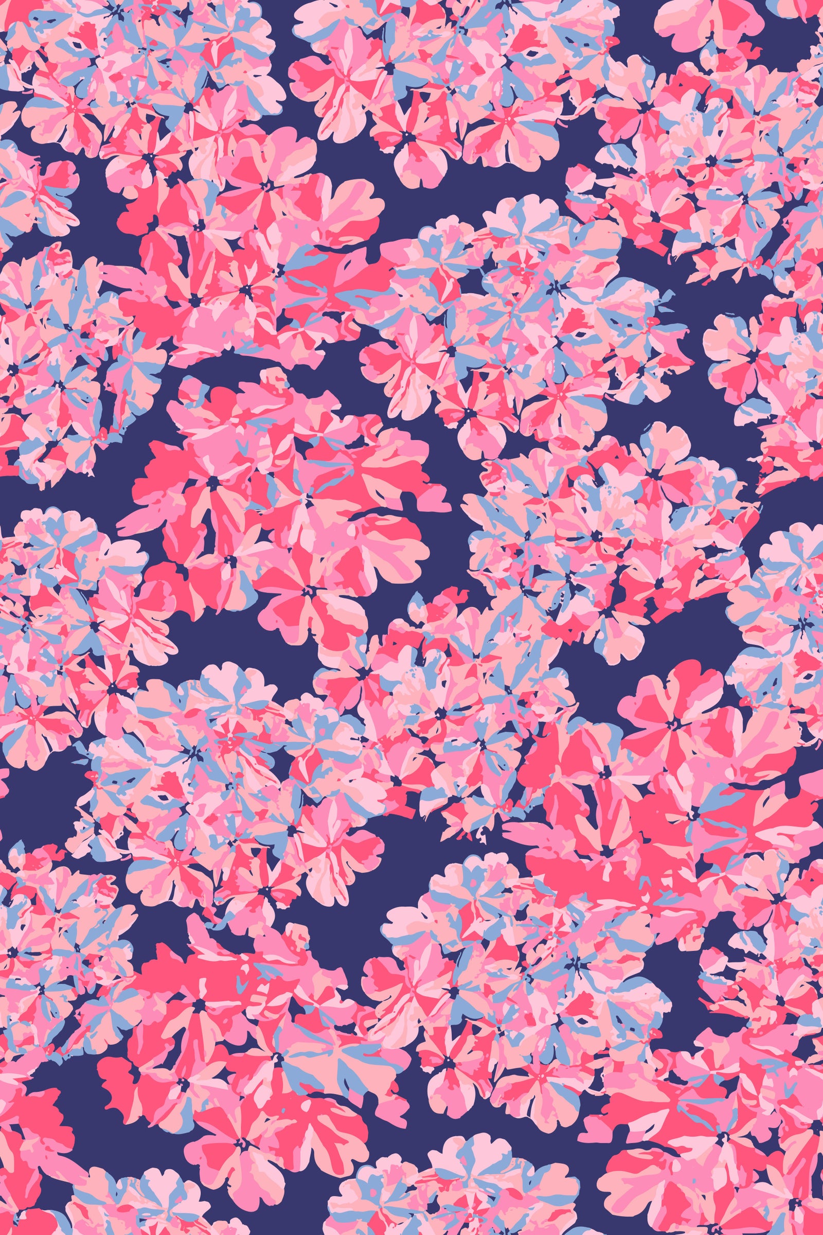 Big Bloom Hydrangeas Vintage English Floral Antique Pink Blue Blush Wallpaper⁠ in your room