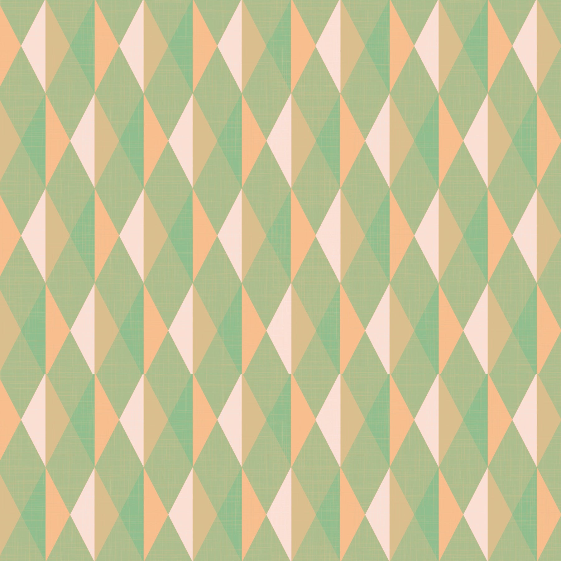 Mint & Peach Triangles  Wall Mural