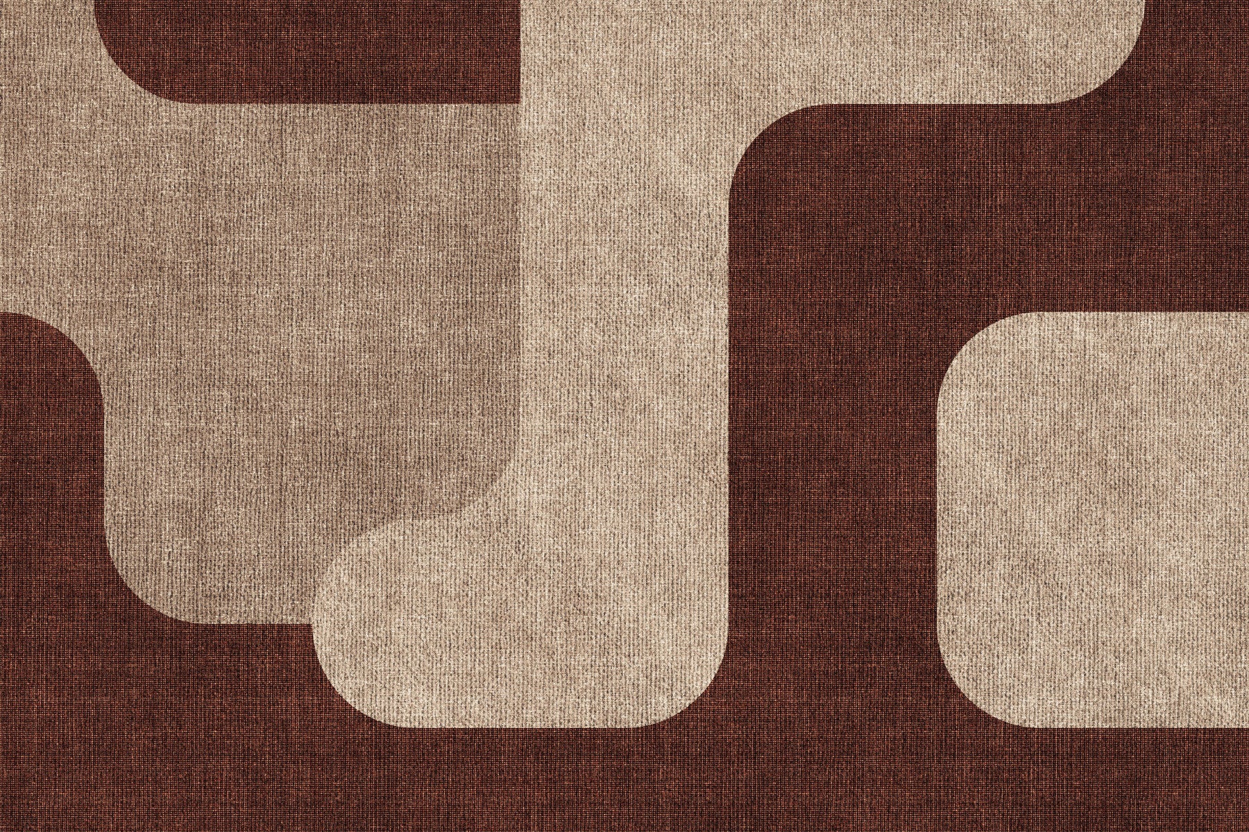 Papier peint design Courbes Mocha in your room — zoomed