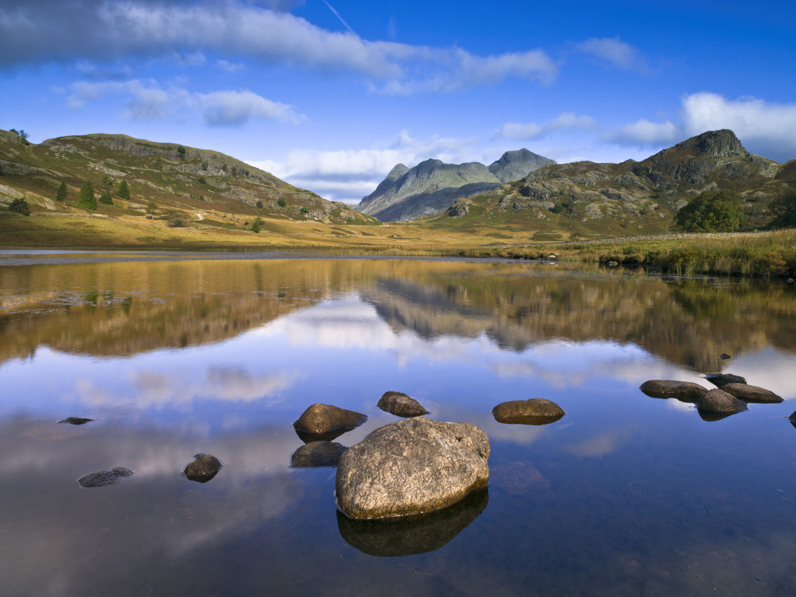 Mountains reflections Wall Mural in your room
