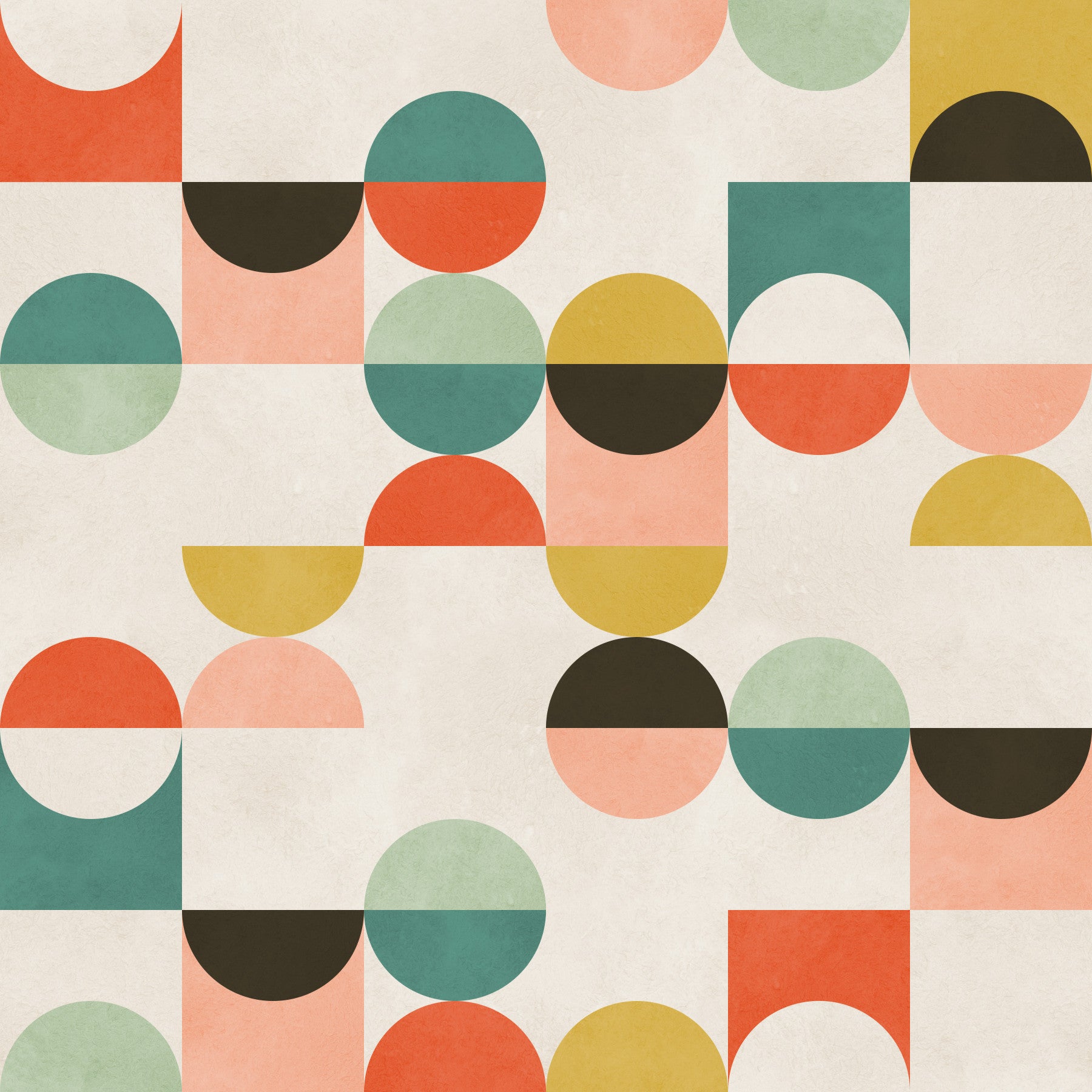 Retro Geo Harmony Wallpaper⁠