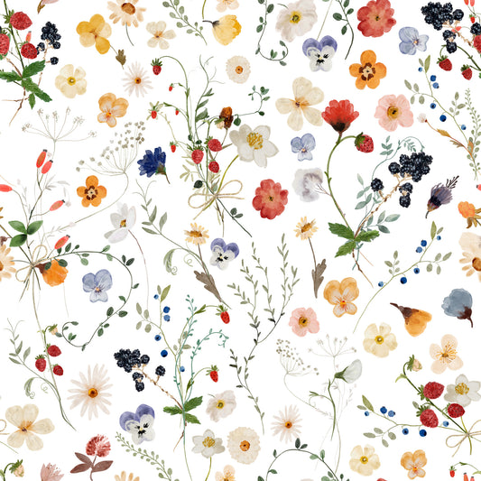 Wildflower Whimsy Meadow Wallpaper⁠