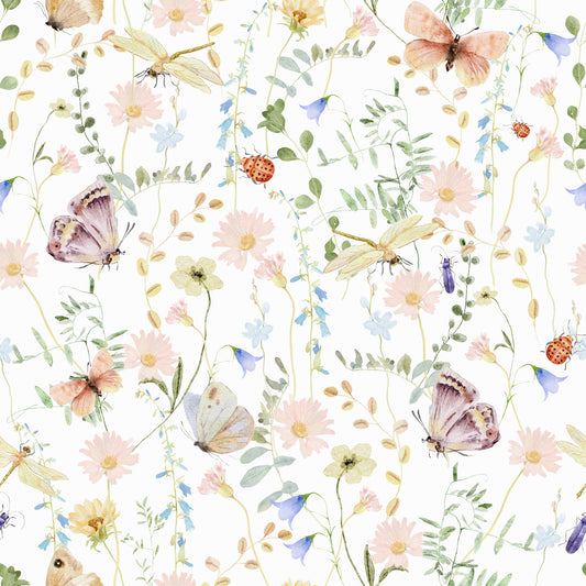 Watercolor Meadow Dreams Wallpaper⁠