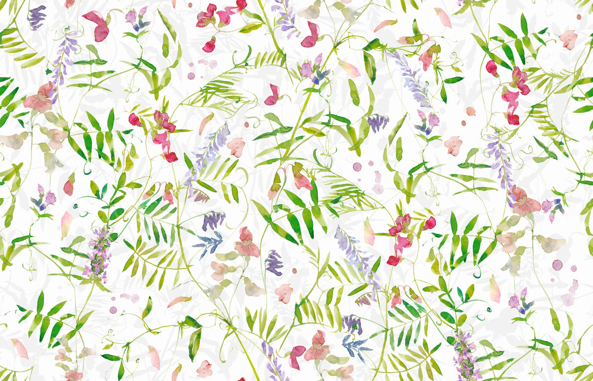 Watercolor Wildflowers Wallpaper⁠ in your room