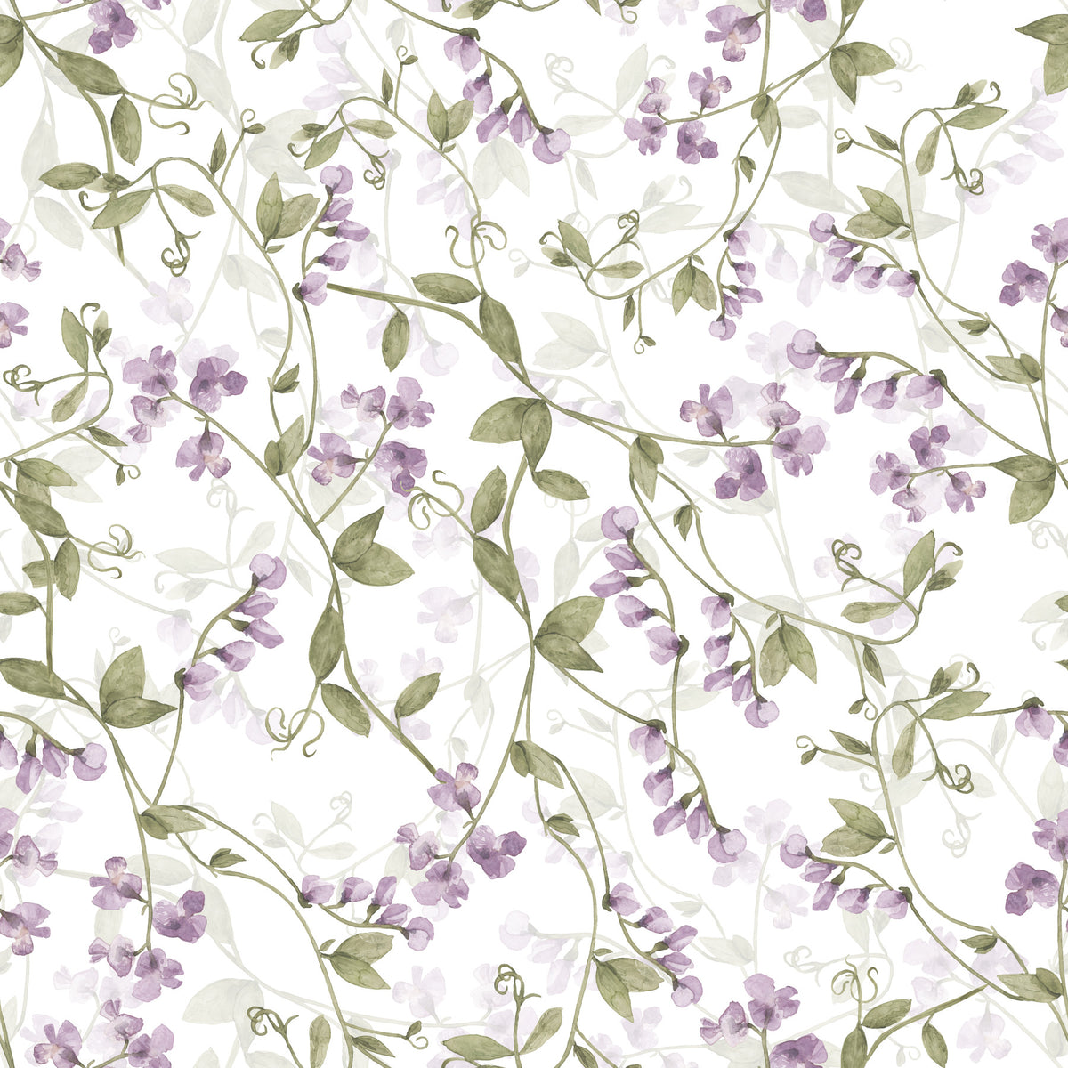 Lilac Vines Meadow Wallpaper⁠