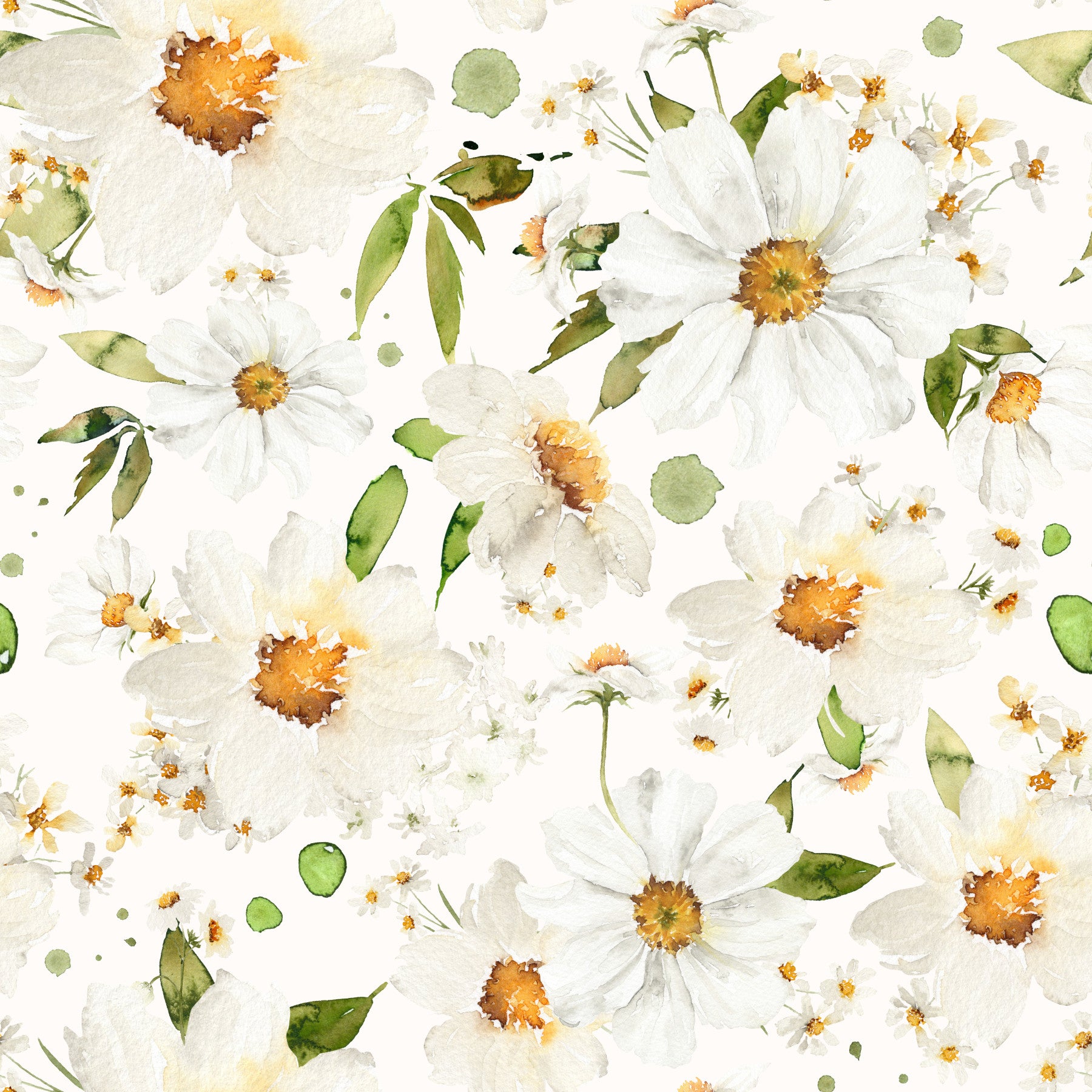 Watercolor Daisy Dreams Wallpaper⁠
