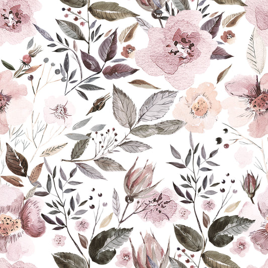 Watercolor Blush Vintage Bloom Wallpaper‚Å†