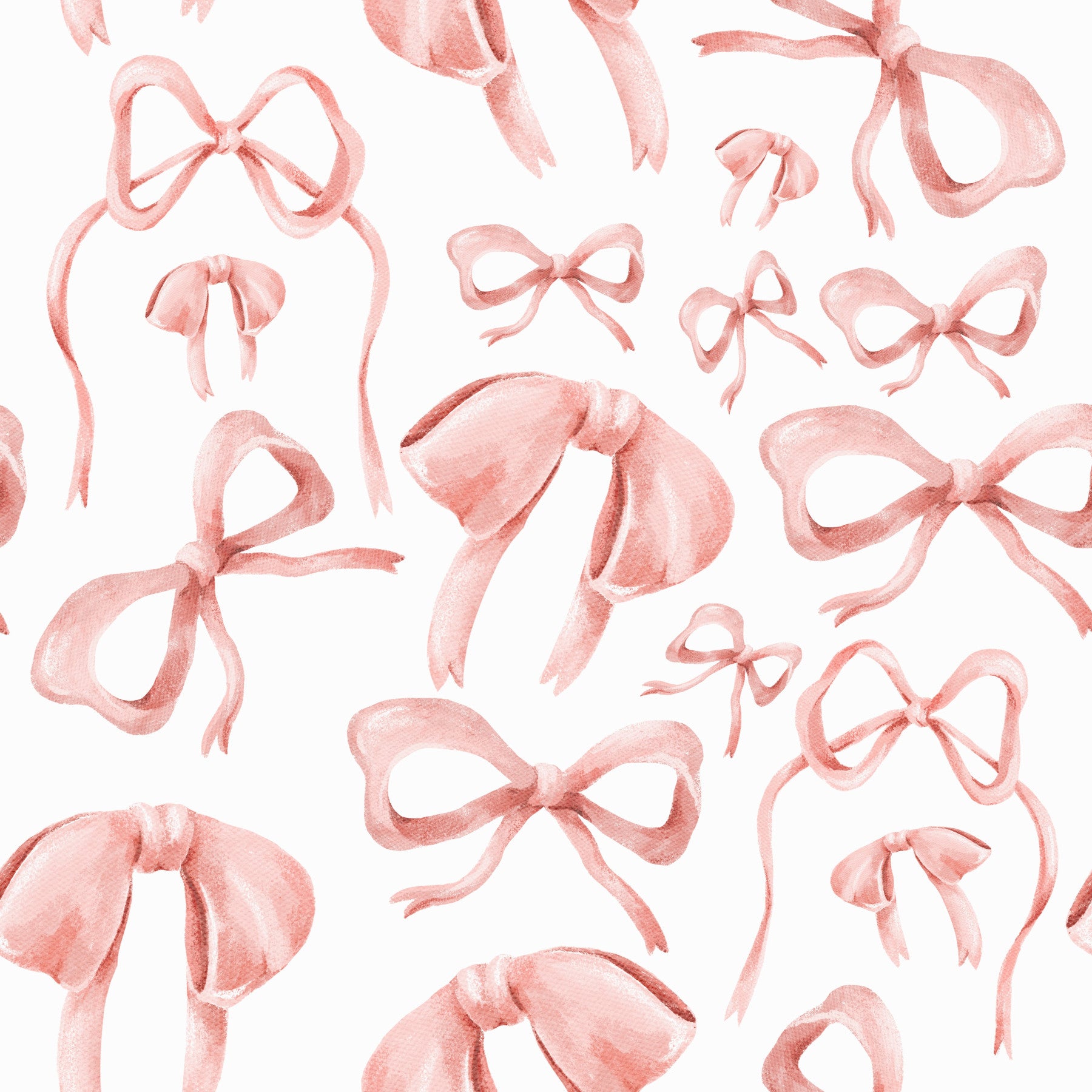 Preppy Pink Watercolor Bows Wallpaper‚Å†
