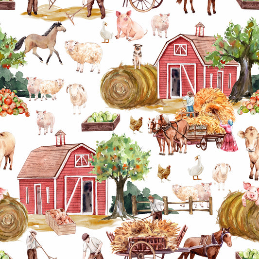 Farm Life Watercolor Wallpaper⁠