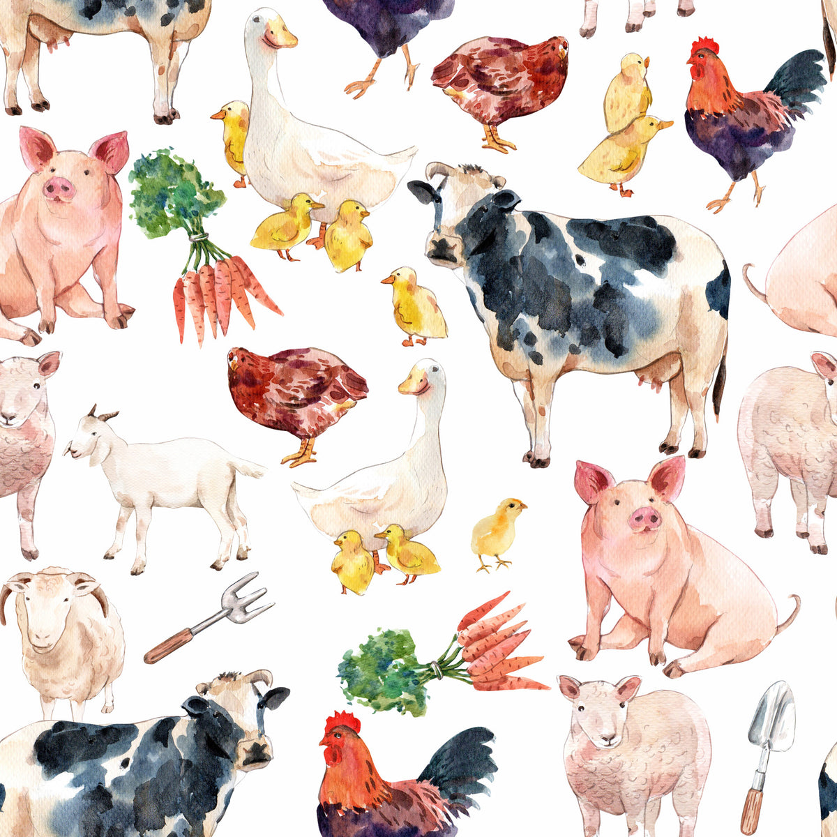 Farmyard Friends Wallpaper⁠ in your room — zoomed