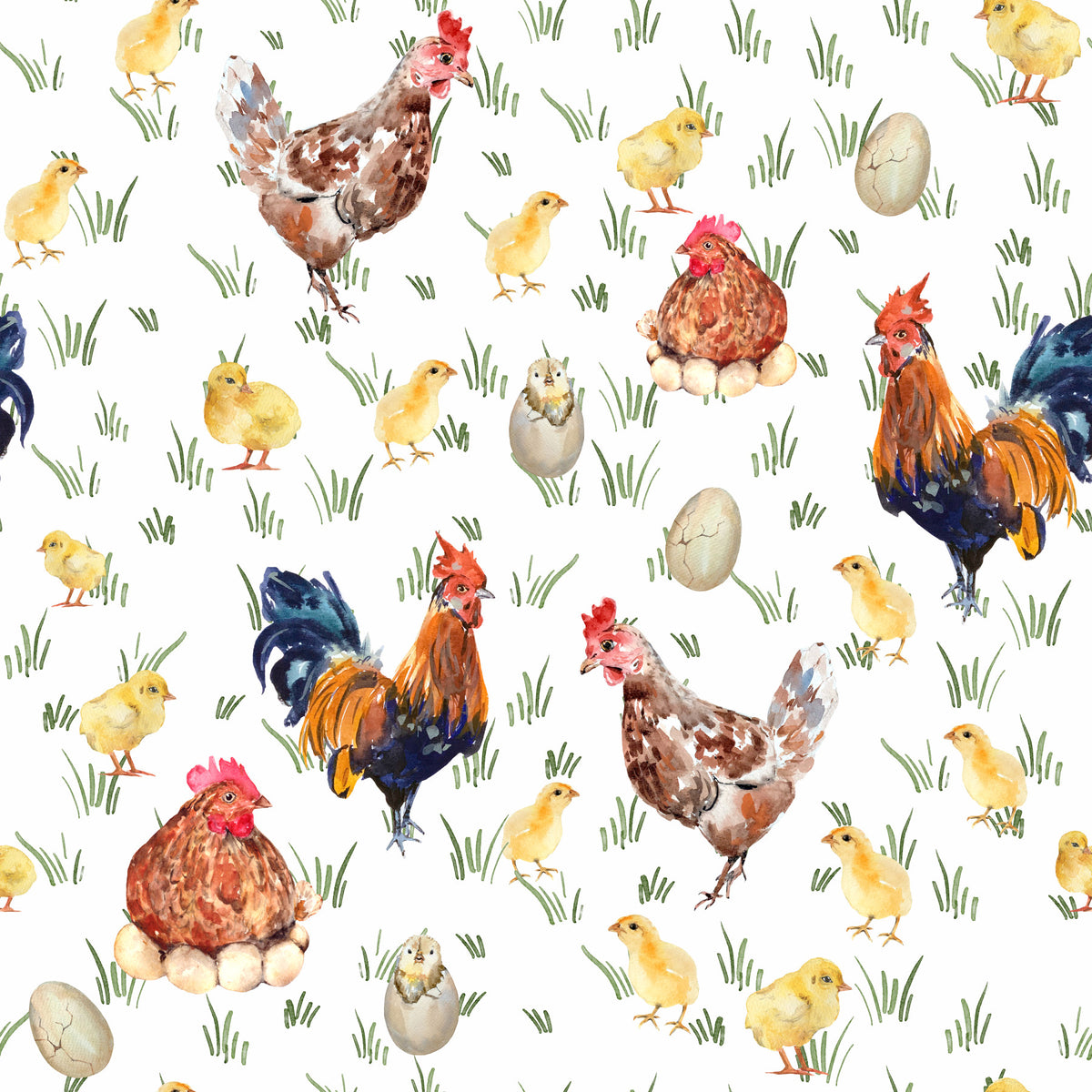 Watercolor Chicken Coop Wallpaper‚Å†