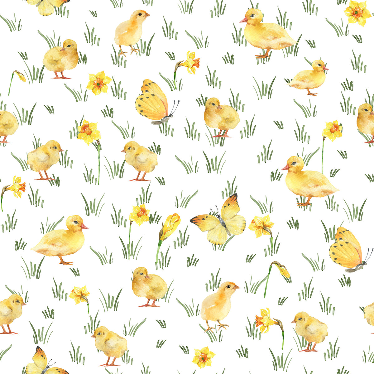 Watercolor Chicks Wallpaper⁠