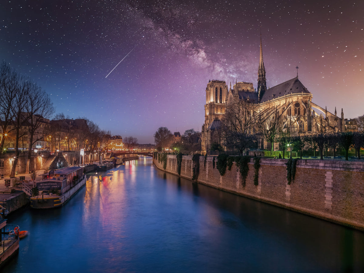 Notre-Dame Starry Night Wall Mural