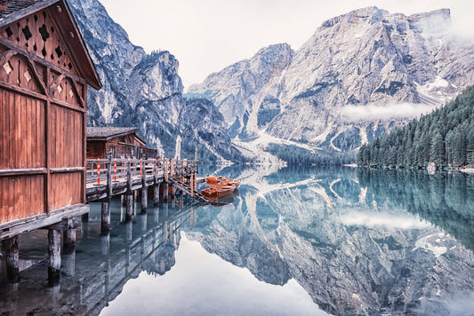 Lago di Braies Reflection Wall Mural