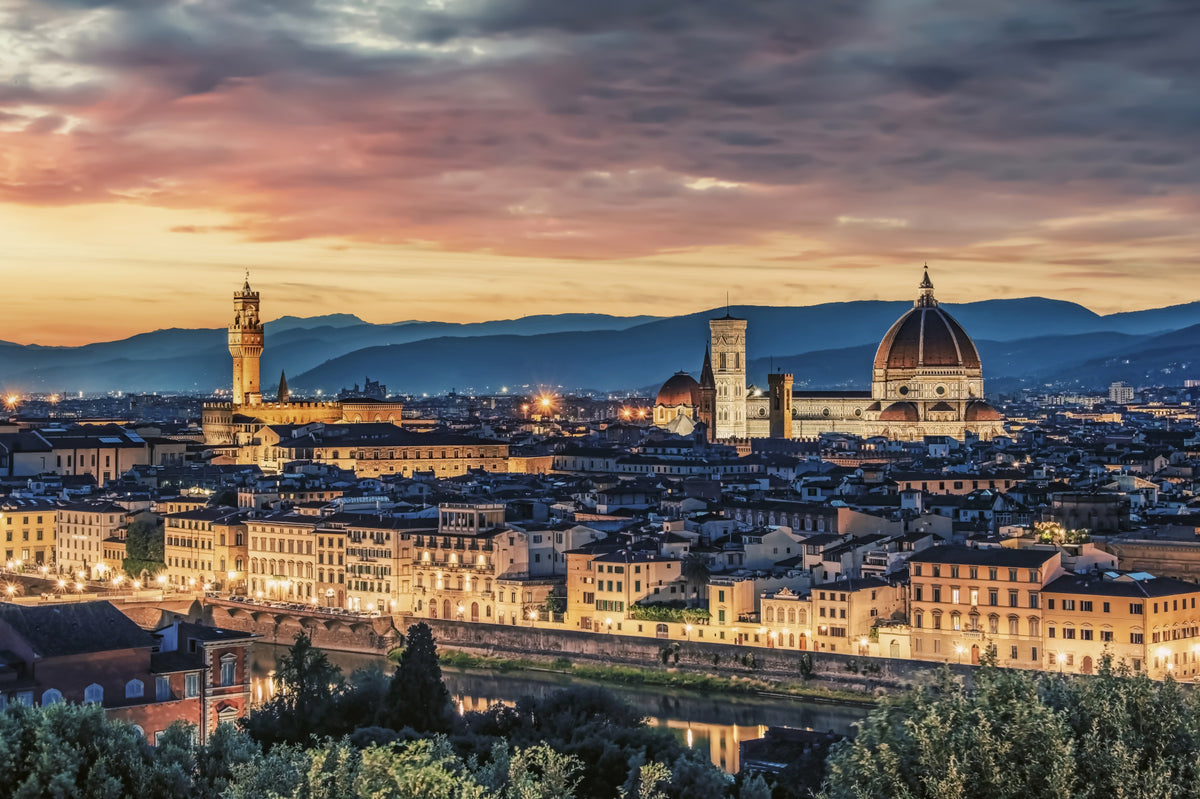 Florence Twilight Wall Mural in your room — zoomed