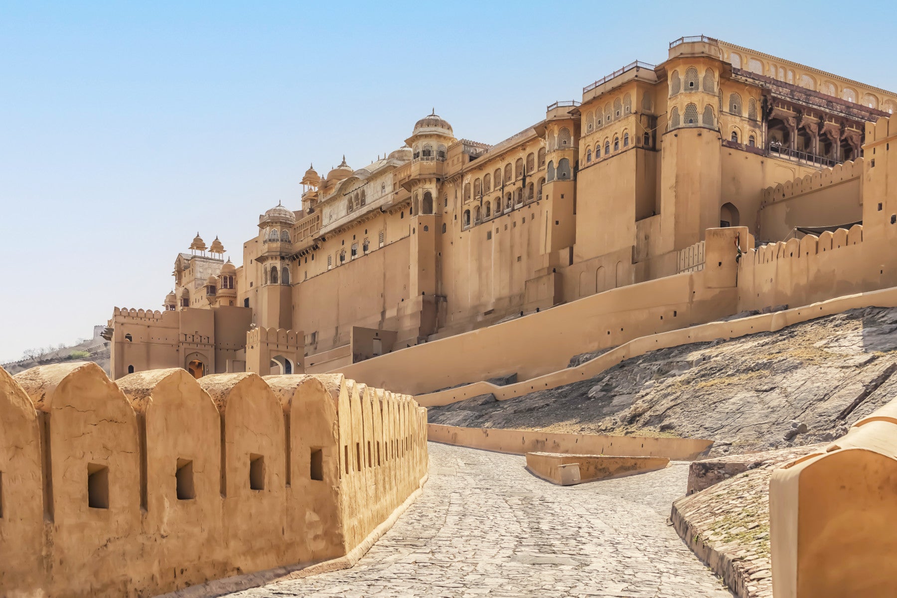 Amber Fort Grandeur Wall Mural in your room — zoomed