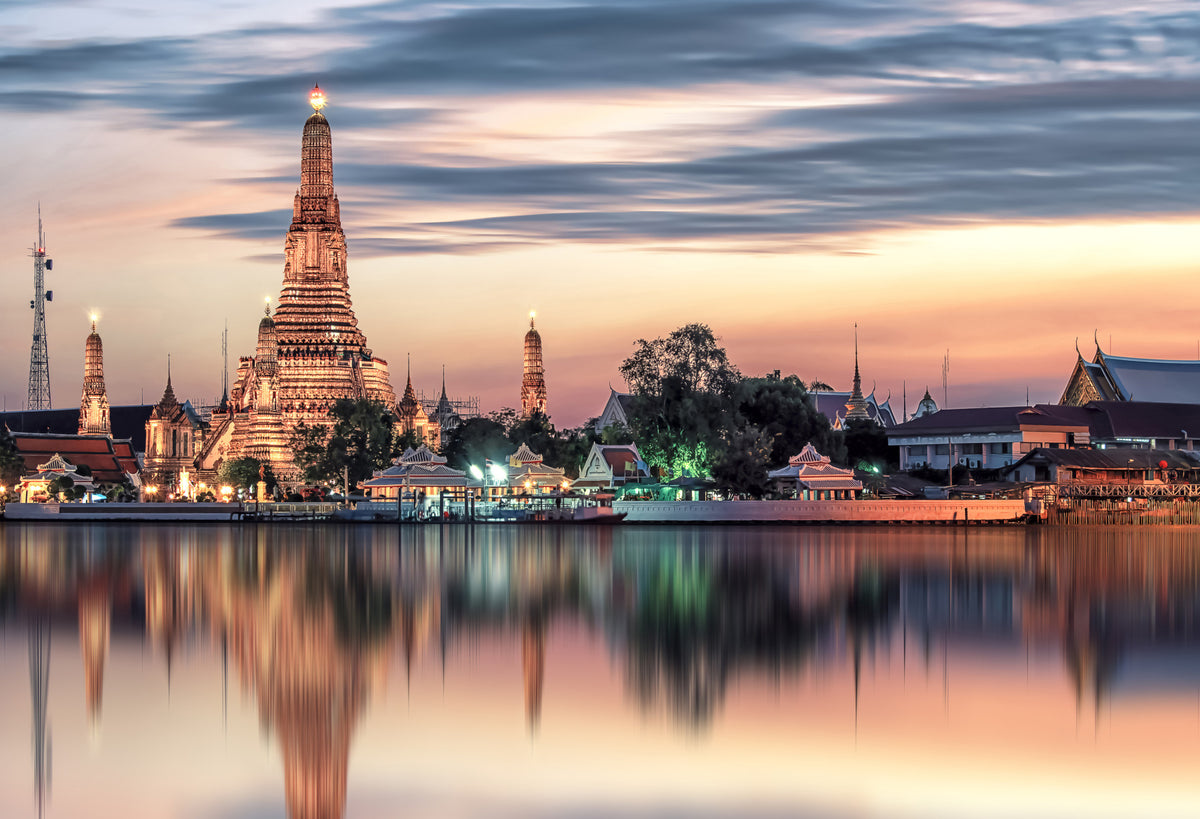 Bangkok Dawn Reflection Wall Mural