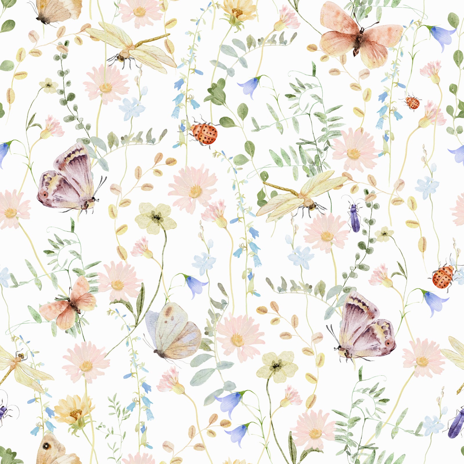 Soft Meadow Whispers Wallpaper⁠