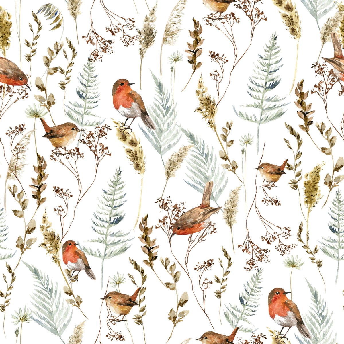 Winter Robins' Song Wallpaper⁠