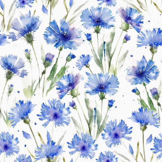 Blue Cornflower Dream Wallpaper⁠