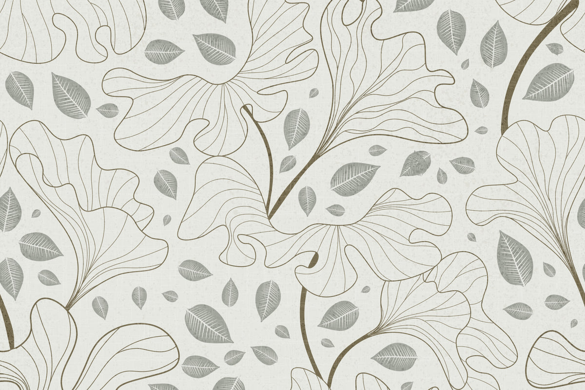 Timeless Ginkgo Garden Wall Mural in your room — zoomed