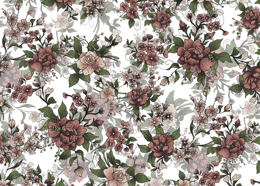 Garden of flowers and beetles Wall Mural